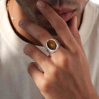 Anillo Ojo de Tigre Hombre