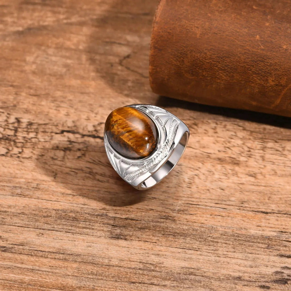 Anillo Ojo de Tigre Hombre