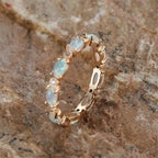 Anillo de Ópalo para Mujer blanco