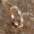 Anillo de Ópalo para Mujer blanco