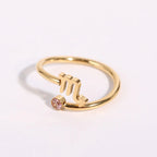 Anillo de Oro Signo del Zodiaco 12 Constelaciones escorpio