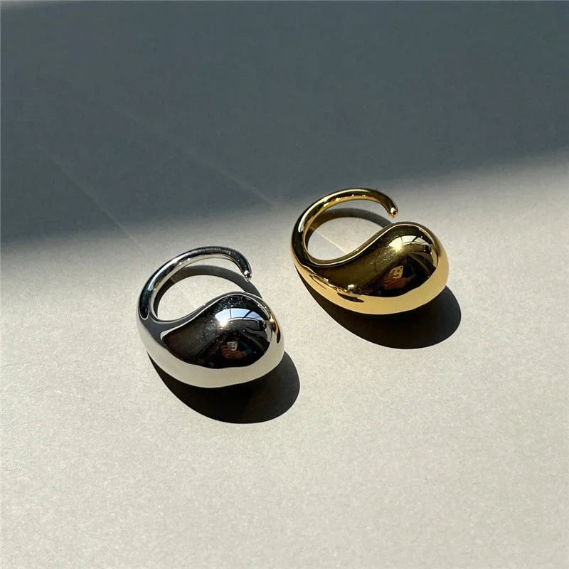 Anillo Original Anillo Gota de Agua Grande plata