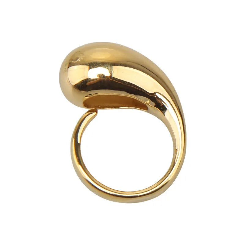 Anillo Original Anillo Gota de Agua Grande oro