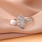 Anillo Concha de Vieira y Perla Concha