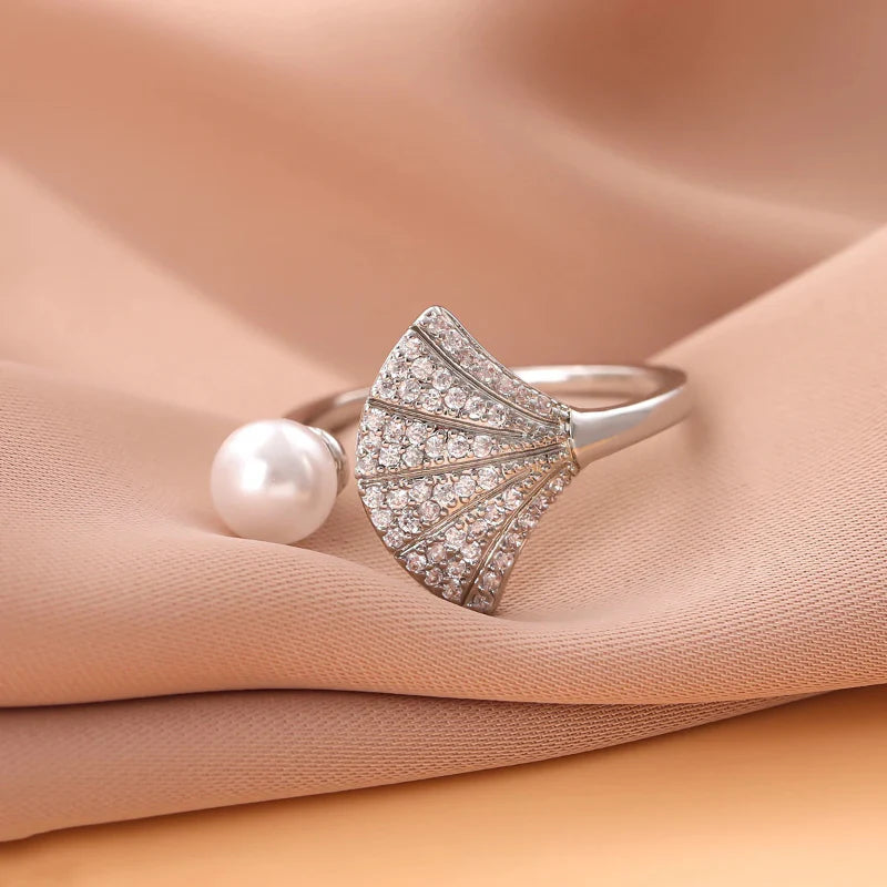 Anillo Concha de Vieira y Perla Concha