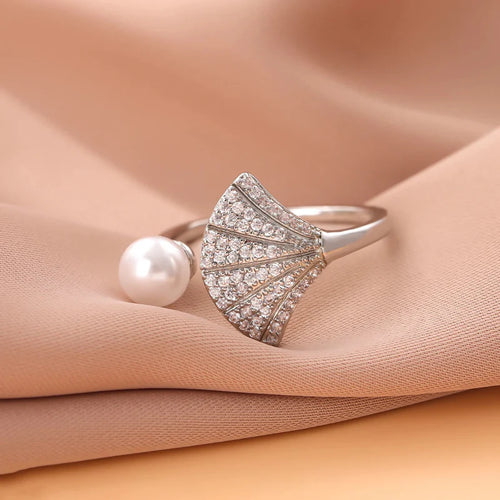 Anillo Concha de Vieira y Perla Concha
