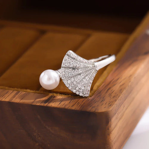 Anillo Concha de Vieira y Perla Concha
