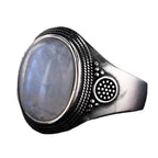 Anillo Ovalado con Piedra de Luna para Mujer