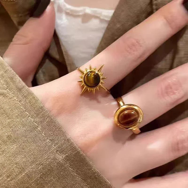 Anillo Ovalado Ojo de Tigre