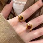 Anillo Ovalado Ojo de Tigre