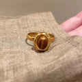 Anillo Ovalado Ojo de Tigre