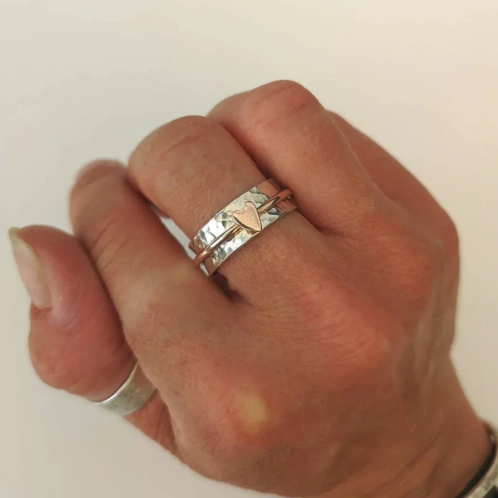 Anillo Pequeño Corazón de Color