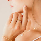 Anillo Piedra de Nacimiento Plata y Oro