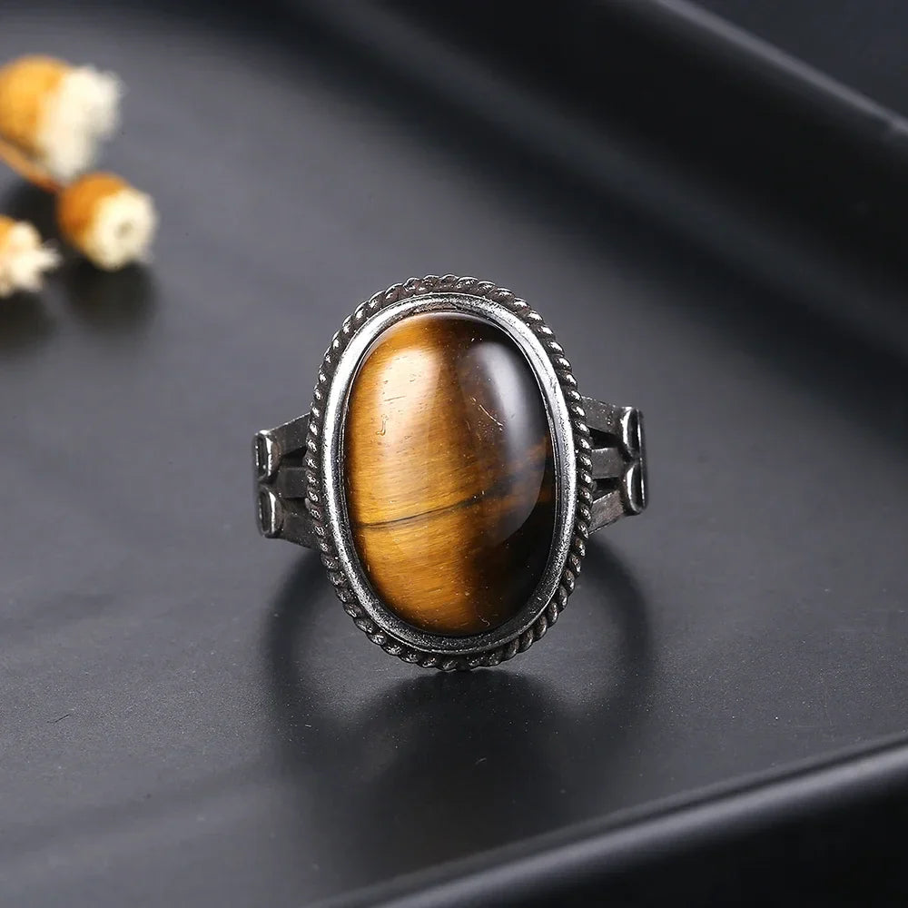 Anillo Piedra Ojo de Tigre Mujer