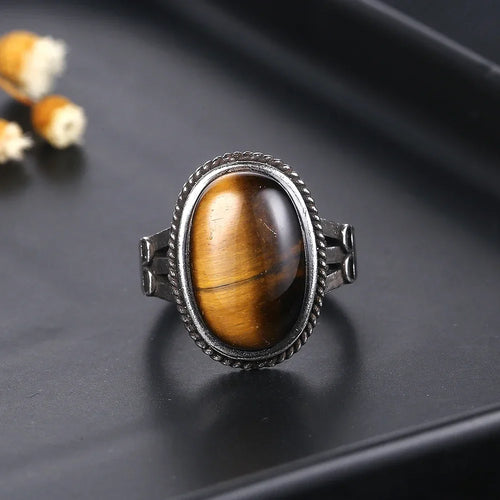 Anillo Piedra Ojo de Tigre Mujer