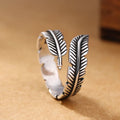 Anillo Pluma Plateado para Mujer