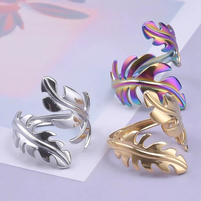Anillo Pluma para Mujer plata