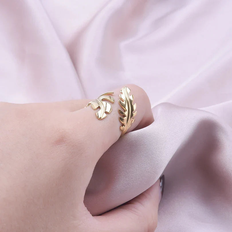 Anillo Pluma para Mujer oro