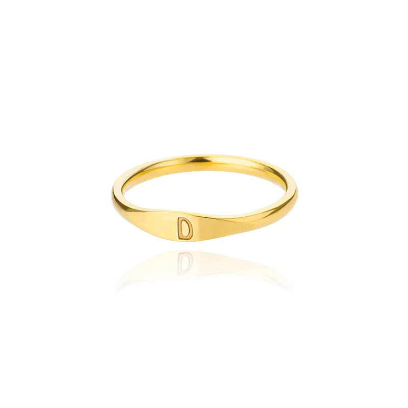 Bague pour femme initiale - lettre