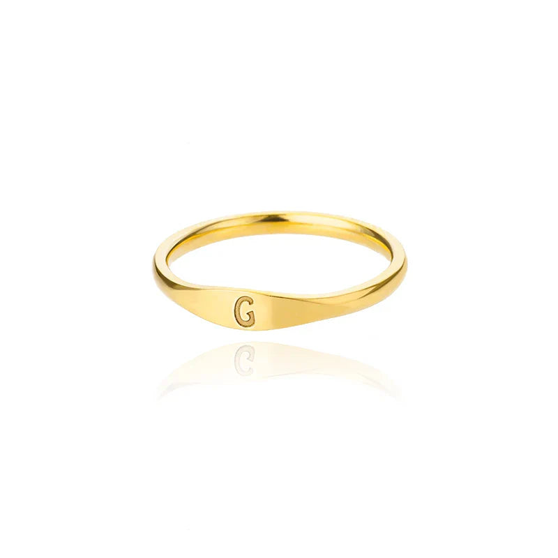 Bague pour femme initiale - lettre