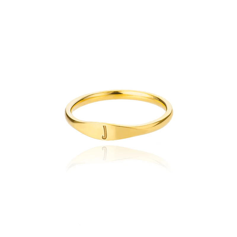 Bague pour femme initiale - lettre