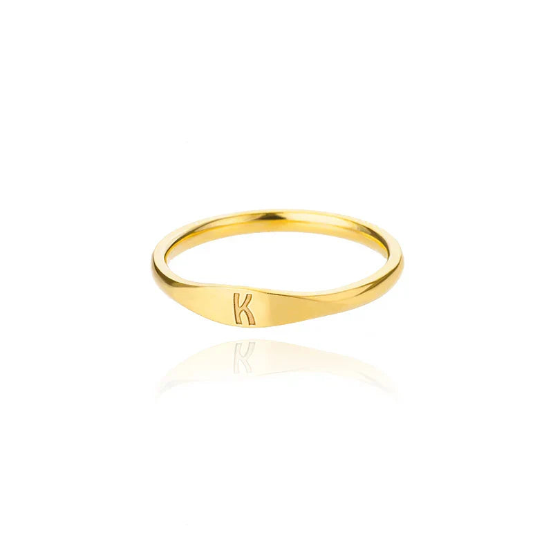 Bague pour femme initiale - lettre