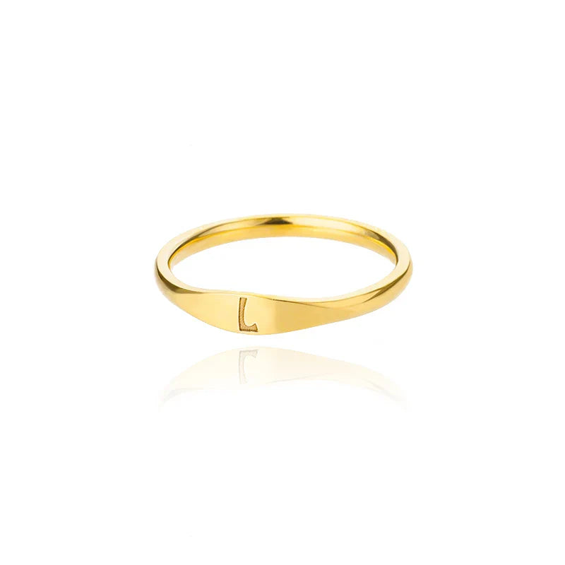 Bague pour femme initiale - lettre