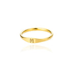 Bague pour femme initiale - lettre