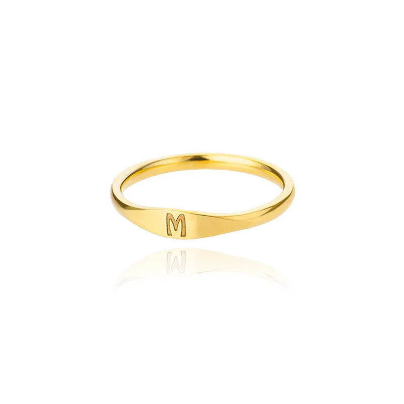 Bague pour femme initiale - lettre
