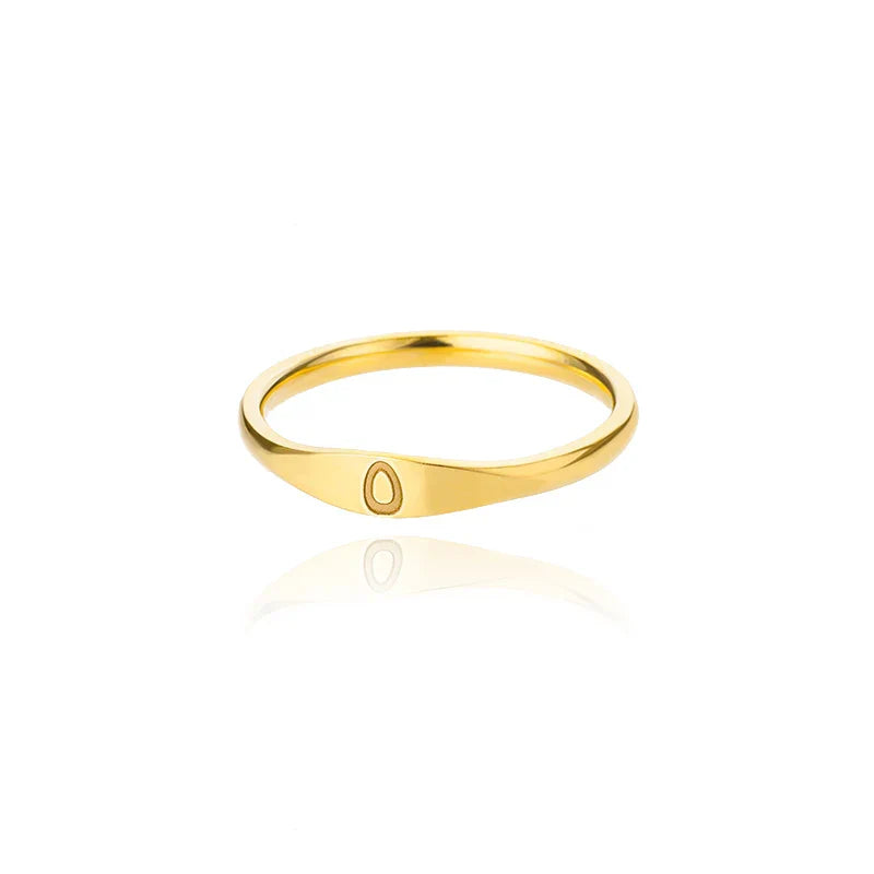 Bague pour femme initiale - lettre