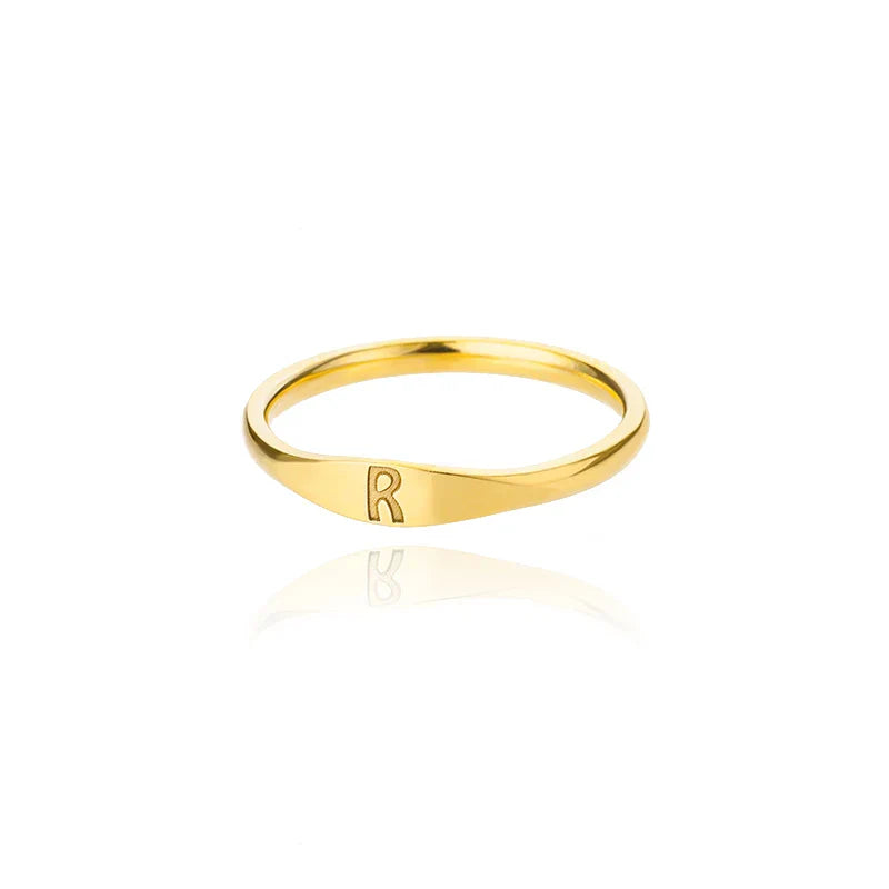 Bague pour femme initiale - lettre