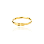 Bague pour femme initiale - lettre