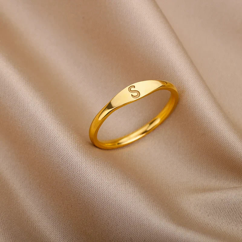 Bague pour femme initiale - lettre