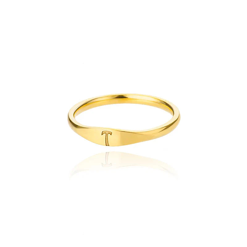 Bague pour femme initiale - lettre