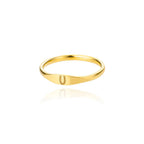 Bague pour femme initiale - lettre