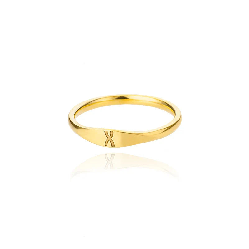 Bague pour femme initiale - lettre