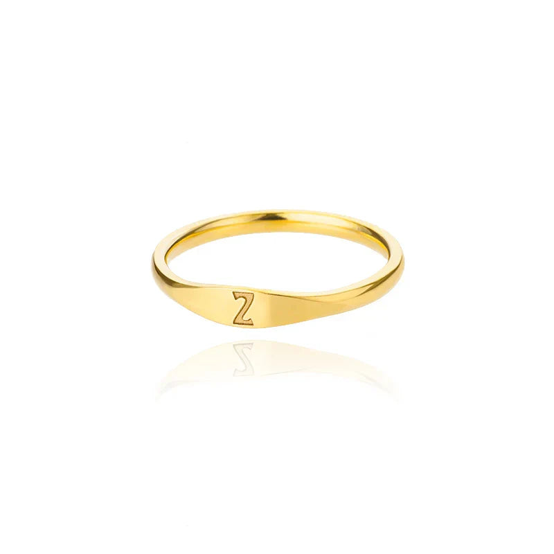 Bague pour femme initiale - lettre