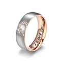 Anillo Prueba de Amor "I Love You" con Corazón Negro o Cristal oro rosa