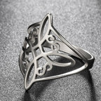 Anillo de Protección Nudo de Bruja Anillo Hombre Mujer Wicca plata