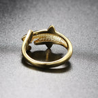 Anillo Tiburón con Circonio oro
