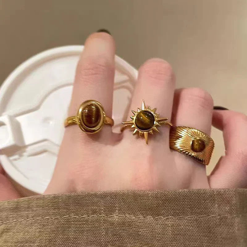 Anillo Retro de Protección Ojo de Tigre