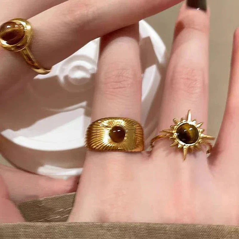 Anillo Retro de Protección Ojo de Tigre