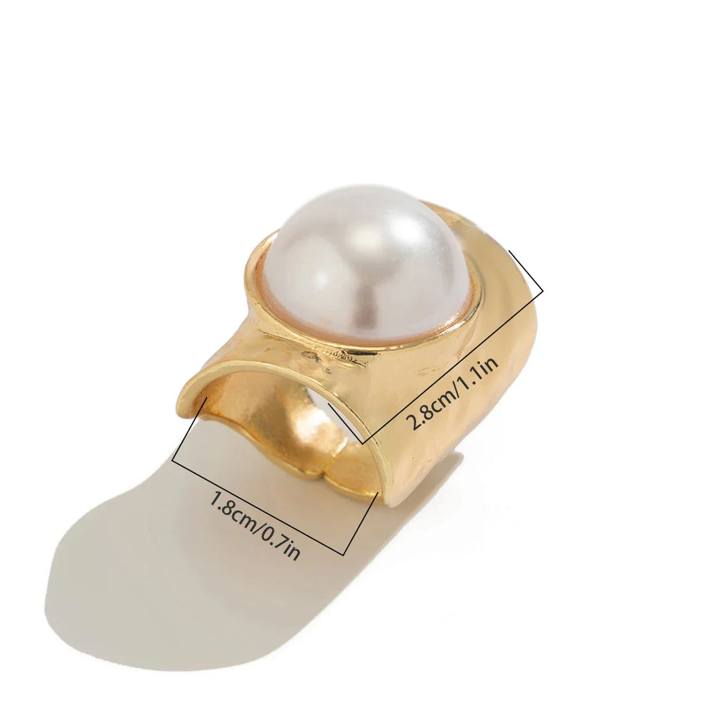 Anillo Retro Mujer con Perla