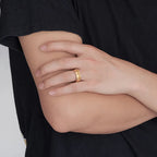 Anillo Giratorio Anti-Estrés para Hombre dorado