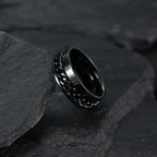 Anillo Giratorio Anti-Estrés para Hombre negro