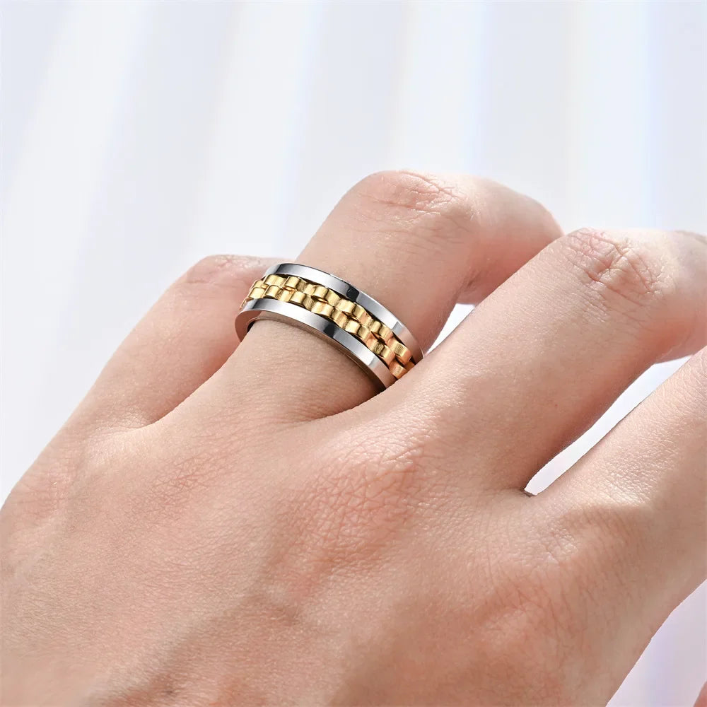 Anillo Giratorio contra la Ansiedad para Hombre 4