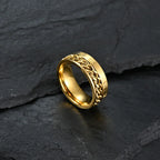 Anillo Giratorio Anti-Estrés para Hombre dorado