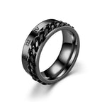 Anillo Giratorio Anti-Estrés para Hombre negro