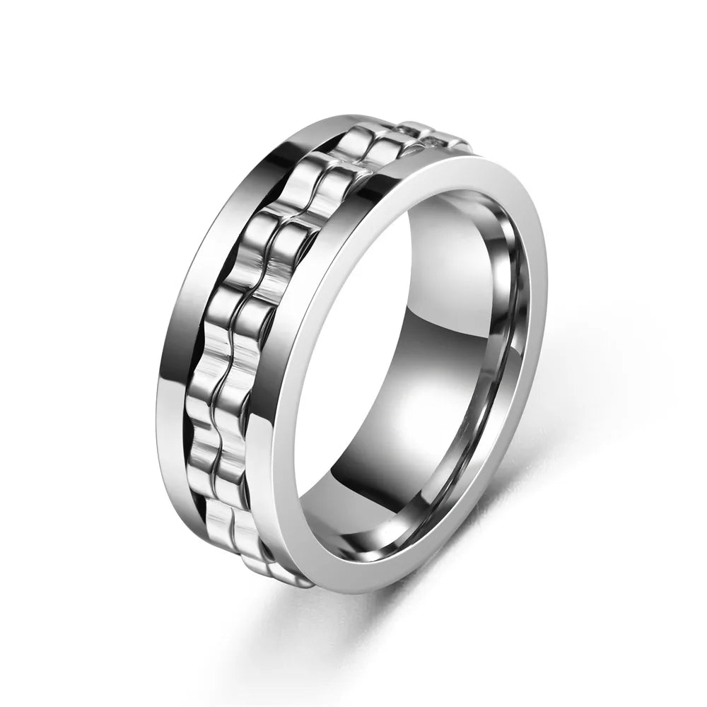 Anillo Giratorio contra la Ansiedad para Hombre 8