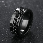 Anillo Giratorio Anti-Estrés para Hombre negro